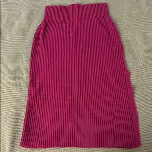 Express Pink Ribbed Skirt